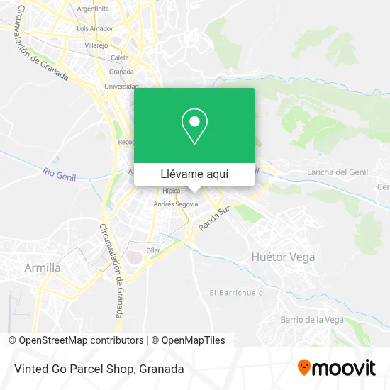 Mapa Vinted Go Parcel Shop