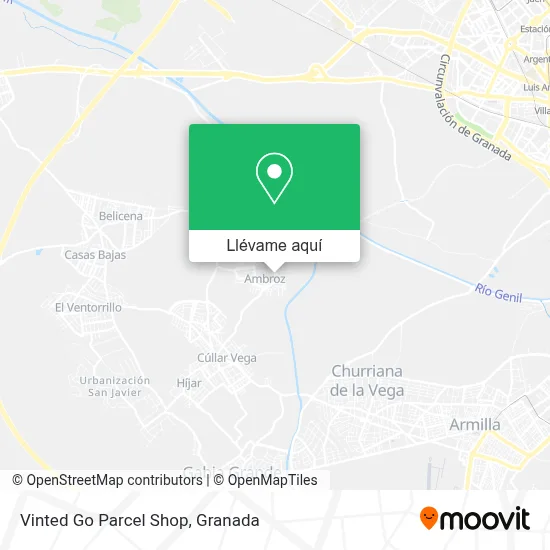 Mapa Vinted Go Parcel Shop