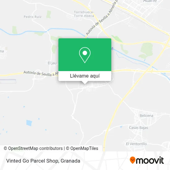Mapa Vinted Go Parcel Shop