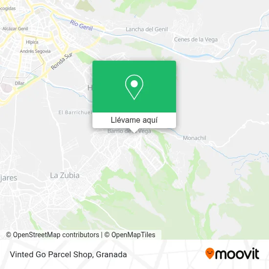 Mapa Vinted Go Parcel Shop