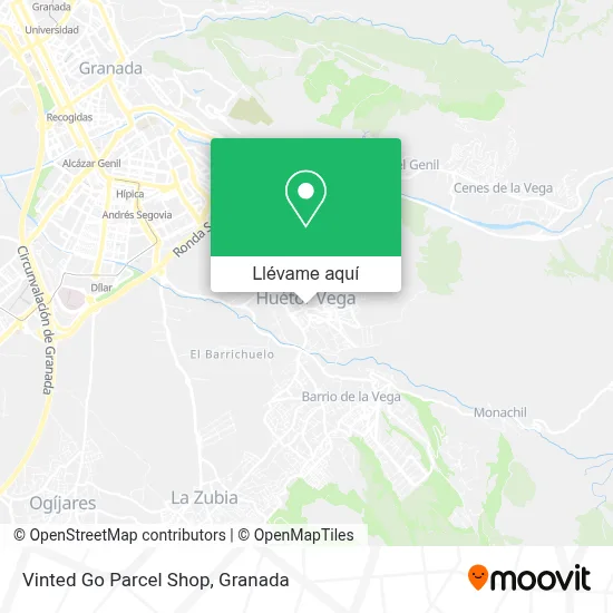 Mapa Vinted Go Parcel Shop