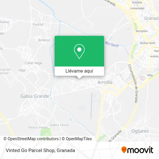 Mapa Vinted Go Parcel Shop