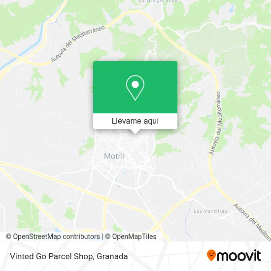 Mapa Vinted Go Parcel Shop
