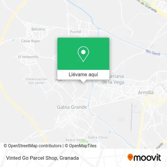 Mapa Vinted Go Parcel Shop