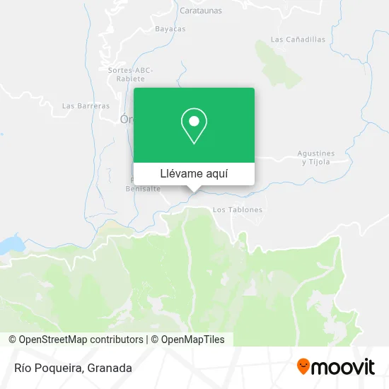 Mapa Río Poqueira