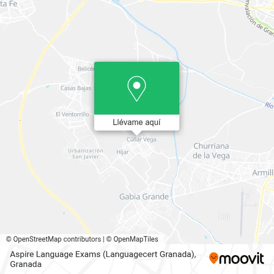 Mapa Aspire Language Exams (Languagecert Granada)