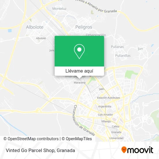 Mapa Vinted Go Parcel Shop