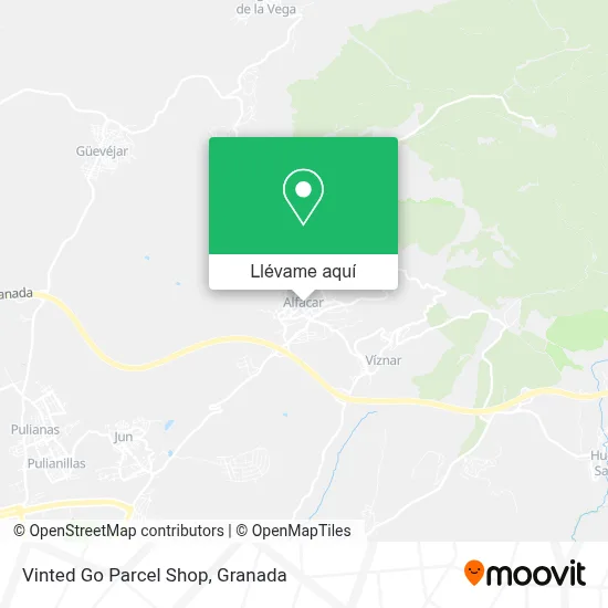 Mapa Vinted Go Parcel Shop
