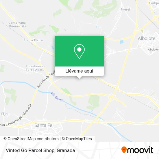 Mapa Vinted Go Parcel Shop