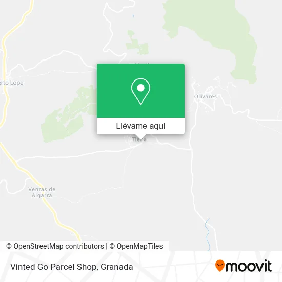 Mapa Vinted Go Parcel Shop