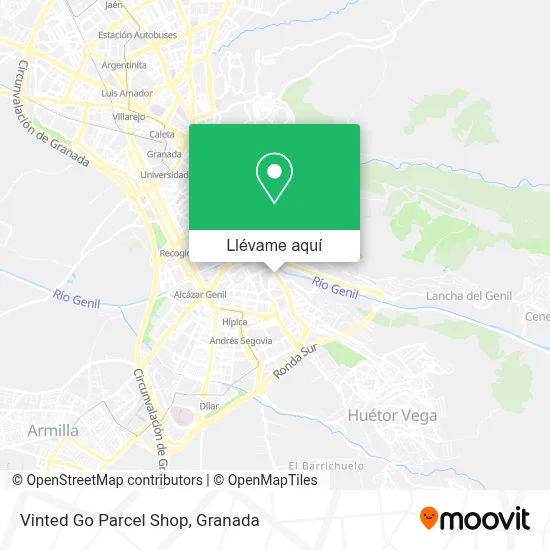 Mapa Vinted Go Parcel Shop
