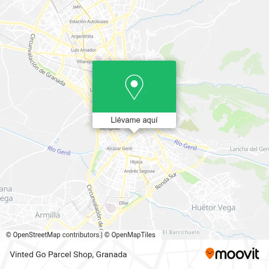 Mapa Vinted Go Parcel Shop