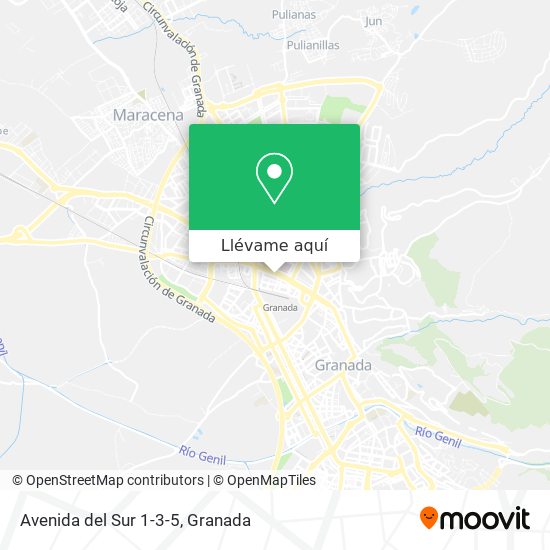 Mapa Avenida del Sur 1-3-5