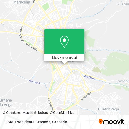 Mapa Hotel Presidente Granada