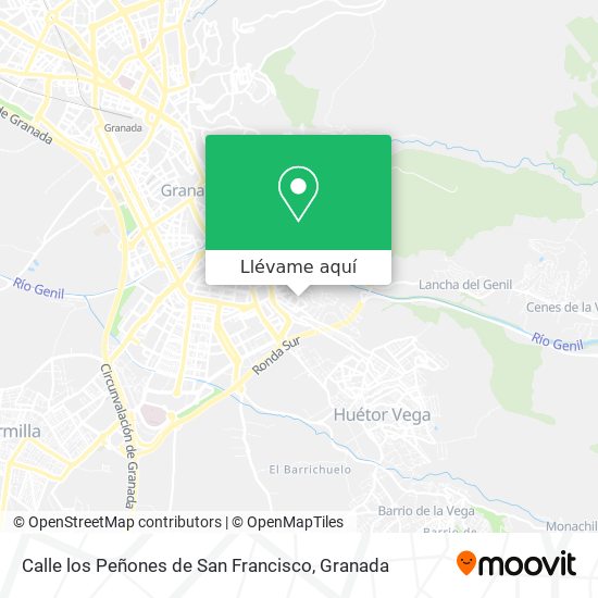 Mapa Calle los Peñones de San Francisco