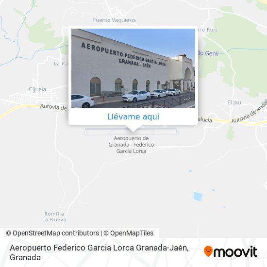 Mapa Aeropuerto Federico Garcia Lorca Granada-Jaén
