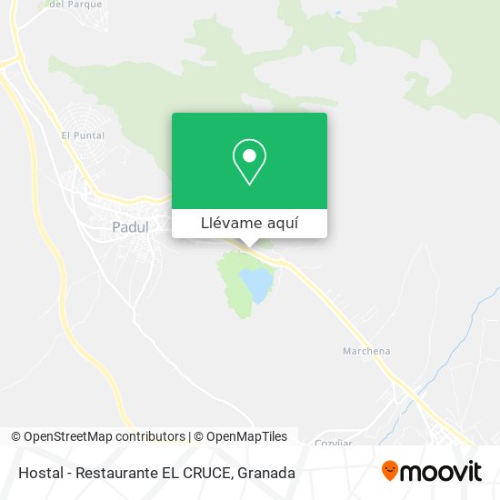 Mapa Hostal - Restaurante EL CRUCE