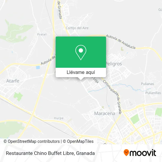 Mapa Restaurante Chino Buffet Libre