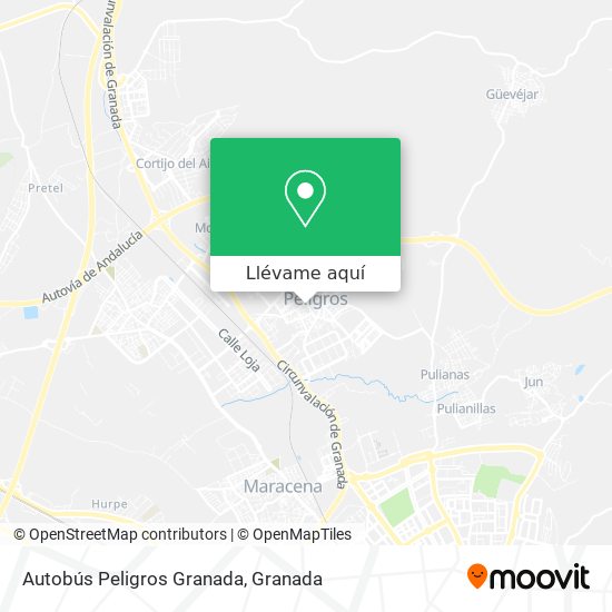 Mapa Autobús Peligros Granada