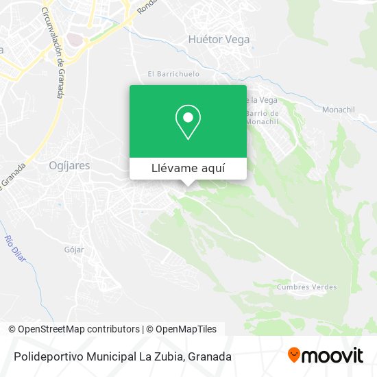 Mapa Polideportivo Municipal La Zubia