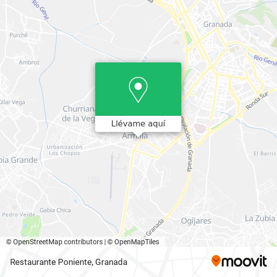 Mapa Restaurante Poniente