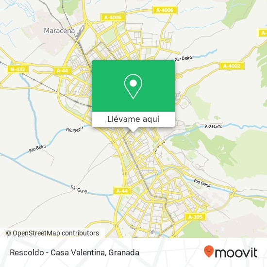 Mapa Rescoldo - Casa Valentina, Plaza Profesor Fontbote 18002 Centro-Sagrario Granada