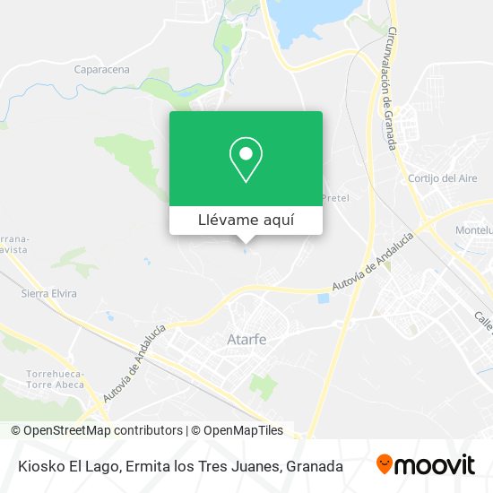 Mapa Kiosko El Lago, Ermita los Tres Juanes