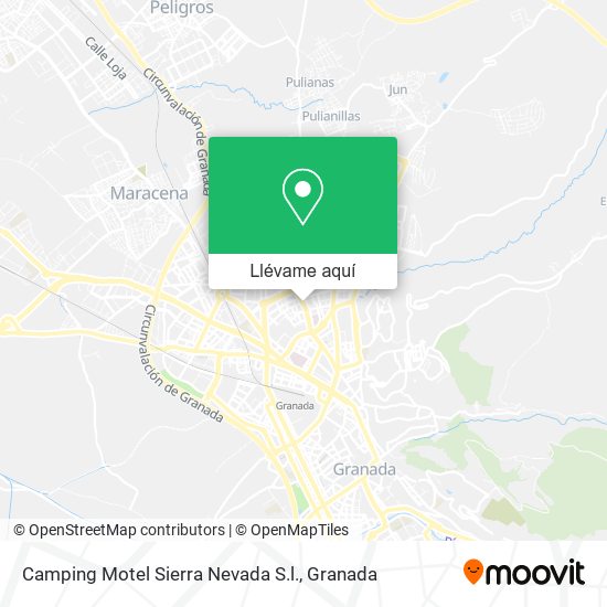 Mapa Camping Motel Sierra Nevada S.l.