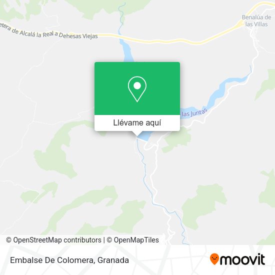 Mapa Embalse De Colomera