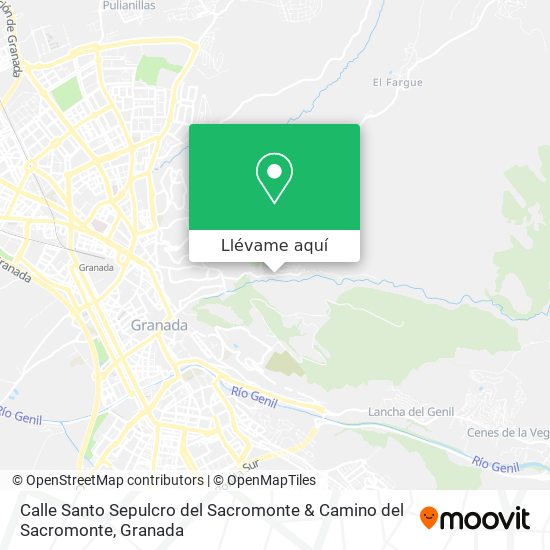 Mapa Calle Santo Sepulcro del Sacromonte & Camino del Sacromonte