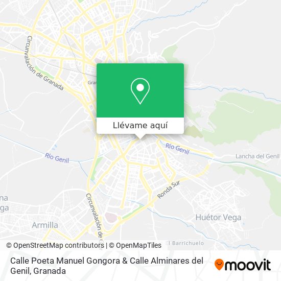 Mapa Calle Poeta Manuel Gongora & Calle Alminares del Genil