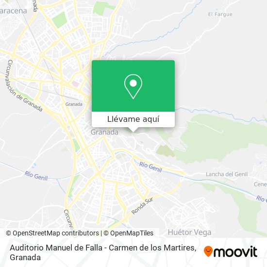 Mapa Auditorio Manuel de Falla - Carmen de los Martires