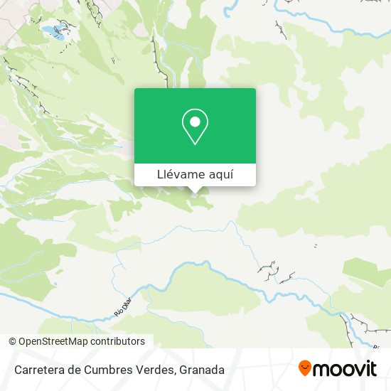 Mapa Carretera de Cumbres Verdes