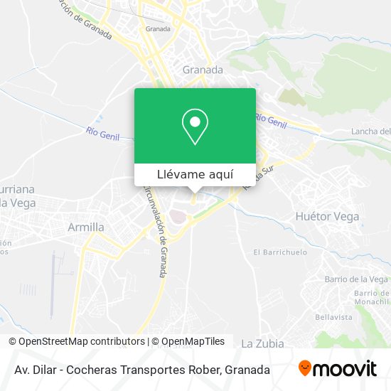 Mapa Av. Dilar - Cocheras Transportes Rober
