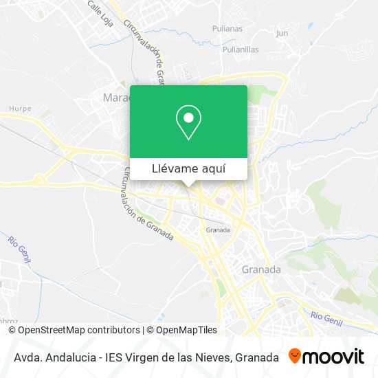 Mapa Avda. Andalucia - IES Virgen de las Nieves