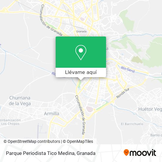 Mapa Parque Periodista Tico Medina