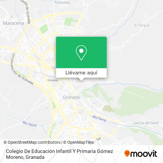 Mapa Colegio De Educación Infantil Y Primaria Gómez Moreno