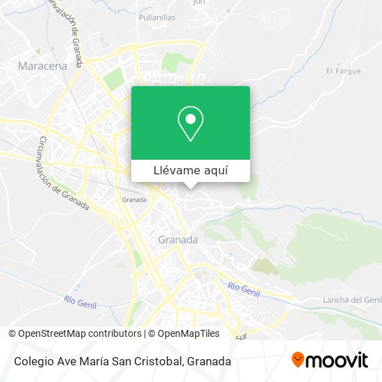 Mapa Colegio Ave María San Cristobal