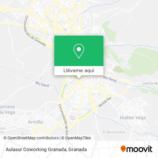 Mapa Aulasur Coworking Granada