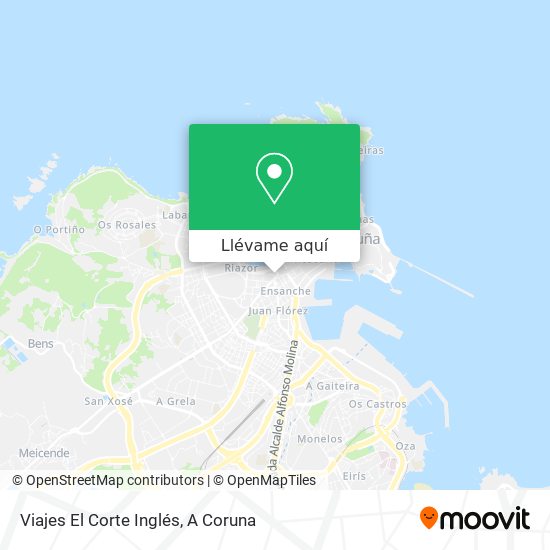 Cómo llegar a Viajes El Corte en A Coruña en Autobús o Tren?
