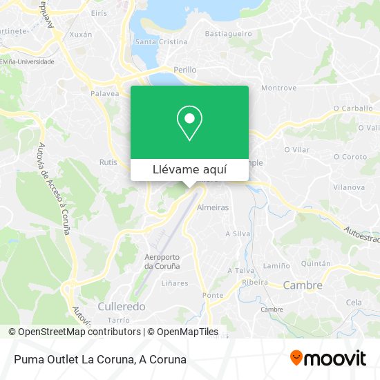 Cómo llegar Puma Outlet Coruna en Culleredo en Autobús o Tren?