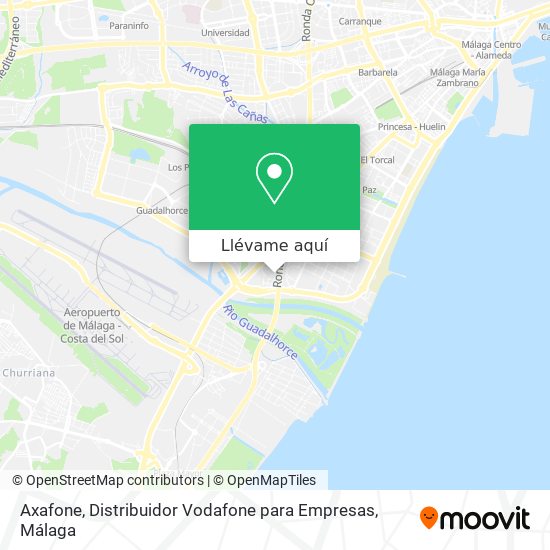 Mapa Axafone, Distribuidor Vodafone para Empresas
