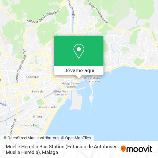 Mapa Muelle Heredia Bus Station (Estación de Autobuses Muelle Heredia)