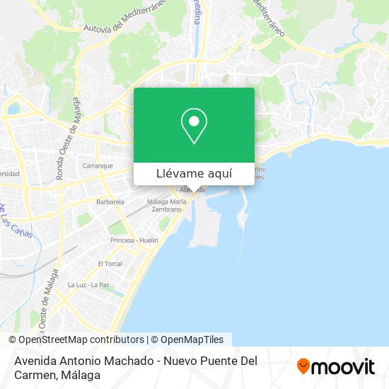 Mapa Avenida Antonio Machado - Nuevo Puente Del Carmen