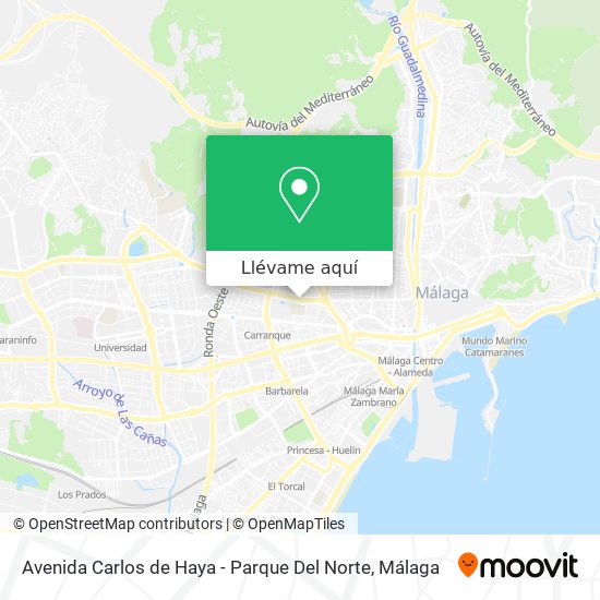 Mapa Avenida Carlos de Haya - Parque Del Norte