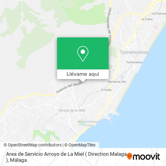Mapa Area de Servicio Arroyo de La Miel ( Direction Malaga )