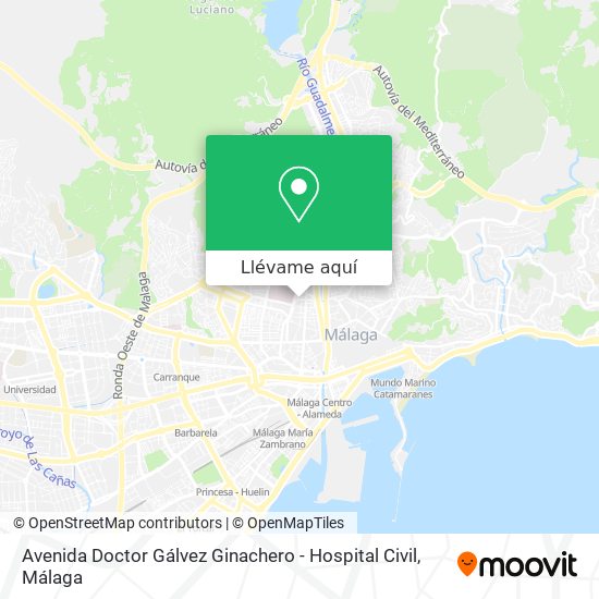 Mapa Avenida Doctor Gálvez Ginachero - Hospital Civil