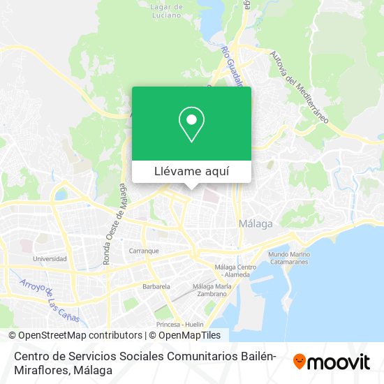 Mapa Centro de Servicios Sociales Comunitarios Bailén-Miraflores