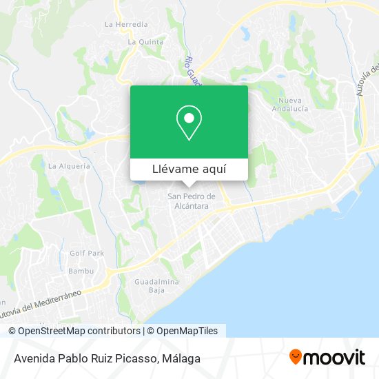 Mapa Avenida Pablo Ruiz Picasso