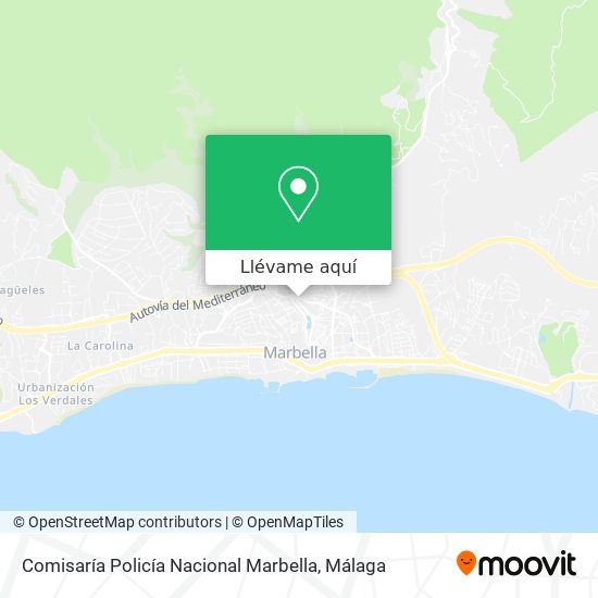 Mapa Comisaría Policía Nacional Marbella